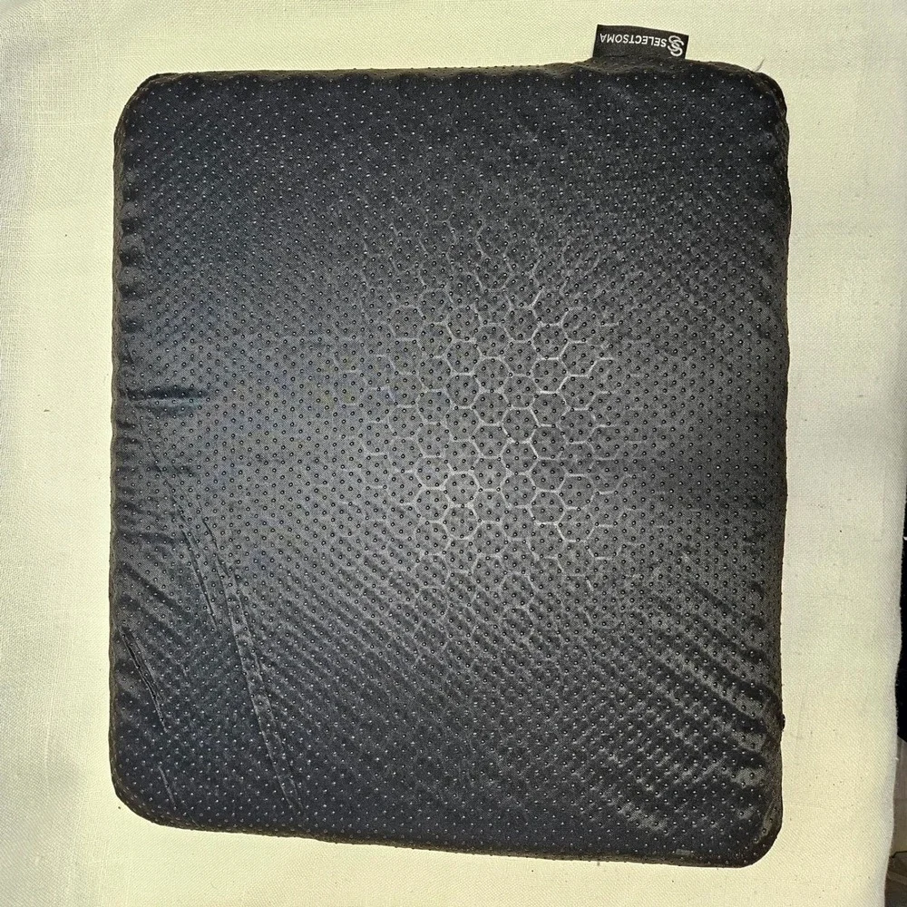 SelectSoma Wheelchair Cushion  Black Gel Honeycomb Pressure Relief Pad Office